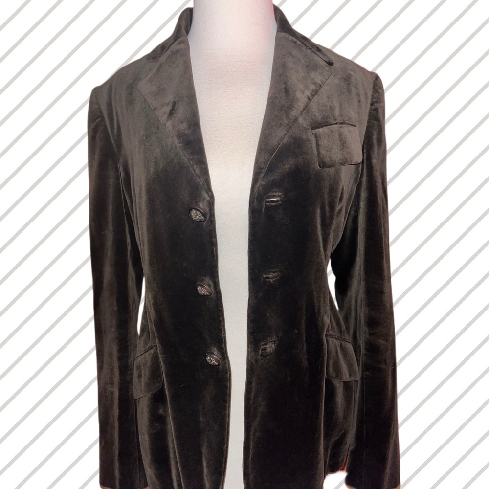 Ralph Lauren Black Label Vintage 2000 Brown Velvet Blazer
